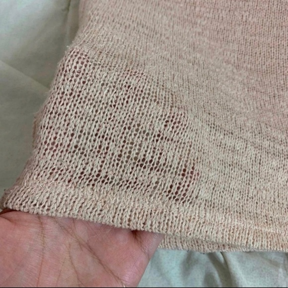 NWOT F21 Light Ballet Pink Barbiecore Thin Lightweight Knit Sweater Size Small - Picture 5 of 9